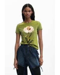 Desigual - Fitted Daisy T-Shirt, Cotton - Lyst
