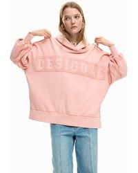 Desigual - Oversize Sweatshirt With Hood, Cotton - Lyst