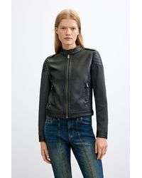 Desigual - Jacket Leather Effect - Lyst