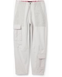 Desigual - Patchwork Cargo Trousers, Cotton - Lyst