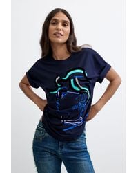 Desigual - Printed T-Shirt 100% Cotton, Cotton - Lyst