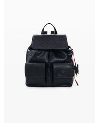 Desigual - Perforated Small Backpack, Polyurethane - Lyst