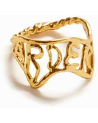 Desigual - Zalio Plated Message Ring - Lyst