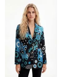 Desigual - Patchwork Jacquard Blazer - Lyst
