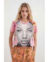 Desigual - Arty Beaded T-Shirt, Cotton - Lyst