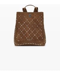 Desigual - Petit Sac À Dos Ajouré Avec Clous, Femme, Polyuréthane, Marron - Lyst