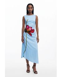 Desigual - Orchid Asymmetrical Dress, Viscose - Lyst