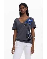 Desigual - Short-Sleeve Floral T-Shirt - Lyst