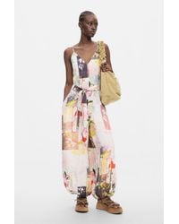 Desigual - Printed Long Jumpsuit - Lyst