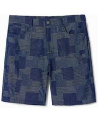 Desigual - Patch Denim Shorts, Cotton - Lyst
