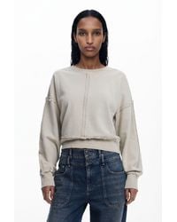 Desigual - Topstitched Sweatshirt, Cotton - Lyst