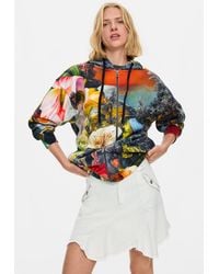 Desigual - Printed 100% Cotton Sweatshirt, Cotton - Lyst