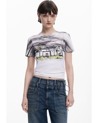 Desigual - Short-Sleeve Palm Tree T-Shirt - Lyst