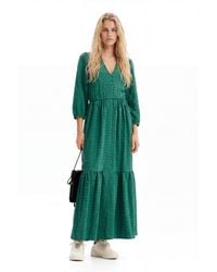 Desigual - Textured Long Dress, Polyester - Lyst
