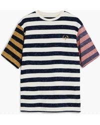 Desigual - Striped T-Shirt With Logo, Cotton - Lyst