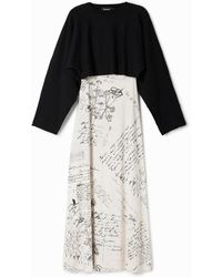 Desigual - Combined Midi Dress - Lyst