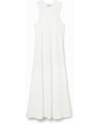 Desigual - Ribbed Patchwork Midi Dress, Viscose - Lyst