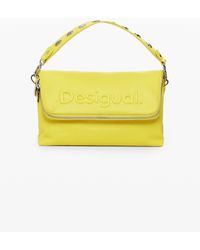 Desigual - Faux Leather Effect Bag With Logo, Polyurethane - Lyst