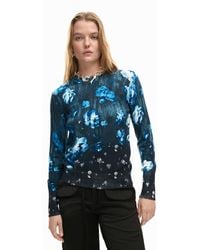Desigual - Fine Floral Sweater - Lyst