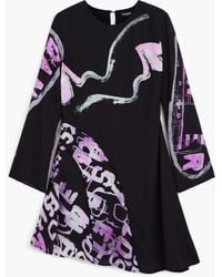 Desigual - Asymmetric Short Dress With Letters, Polyester - Lyst