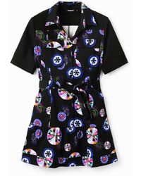 Desigual - M. Christian Lacroix Short Ball Shirt Dress, Cotton - Lyst