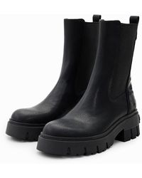 Desigual - Elasticated Truck-sole Chelsea Boots - Lyst