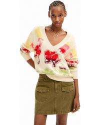 Desigual - Oversize Floral Pullover - Lyst