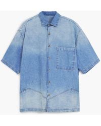 Desigual - Denim Shirt With Seams, Cotton - Lyst