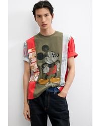Desigual - Mickey Collage T-Shirt, Cotton - Lyst