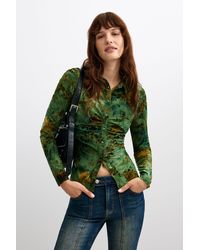 Desigual - Flocked Shirt, Polyester - Lyst