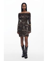 Desigual - Fitted Bardot Dress - Lyst