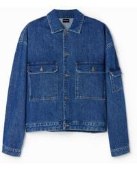 Desigual - Denim Jacket With Pockets, Cotton - Lyst