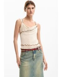 Desigual - Layered Trimmed T-Shirt - Lyst