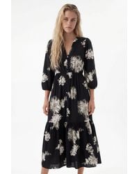 Desigual - Floral Midi Shirt Dress, Cotton - Lyst