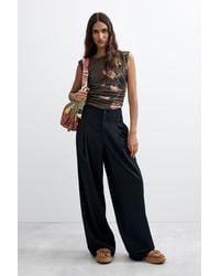 Desigual - Long Pleated Trousers - Lyst