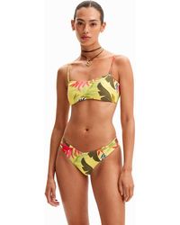 Desigual - Tropical Bandeau Bikini - Lyst