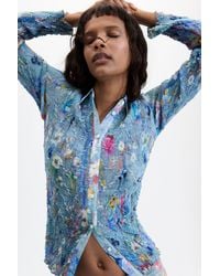 Desigual - Floral Print Shirt, Polyester - Lyst