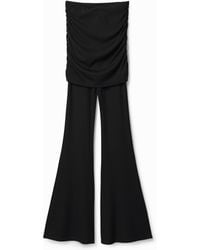 Desigual - Flare Trousers With Skirt, Viscose - Lyst