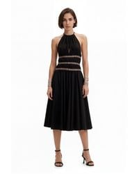 Desigual - Stella Jean Midi Halter Dress, Cotton - Lyst