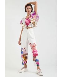 Desigual - M. Christian Lacroix Floral Baggy Trousers, Cotton - Lyst