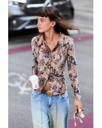 Desigual - Flocked Shirt, Polyester - Lyst
