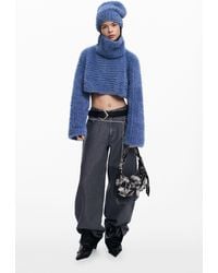 Desigual - Pack Cropped Sweater And Beanie, Polyester - Lyst