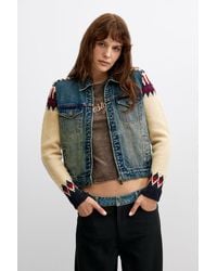 Desigual - Combined Denim Jacket - Lyst