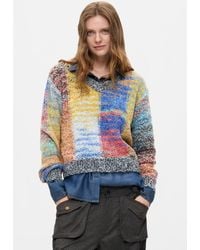 Desigual - Chunky Knit Cropped Sweater - Lyst