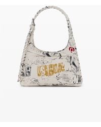Desigual - Sac Moyen Avec Lettrage, Femme, Coton, Blanc - Lyst