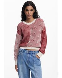 Desigual - Two-Tone Knit Sweater - Lyst