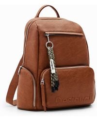 Desigual - Midsize Half-Logo Backpack, Polyurethane - Lyst