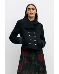 Desigual - Short Wool Coat - Lyst