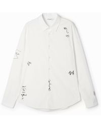 Desigual - Embroidered Details Shirt, Cotton - Lyst