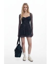 Desigual - Collina Strada Pleated Dress, Polyester - Lyst